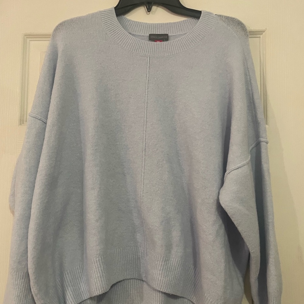 Vince Camuto Soft Blue Crew Neck Sweater